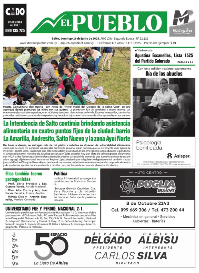 Tapa Domingo 16 de Junio de 2024