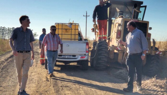 avances en las obras de caminería rural en Ruta Jones