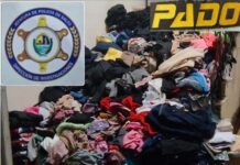 Detención e incautación de contrabando: más de 980 prendas incautadas