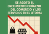 Se agotó el crecimiento exógeno del comercio y los servicios en el litoral