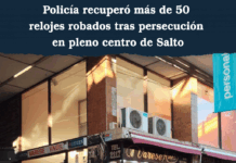 PRIMICIA: Policía recuperó más de 50 relojes robados tras persecución en pleno centro de Salto