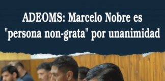 ADEOMS declaró persona no grata al edil Marcelo Nobre por su conducta “agresiva y estigmatizante” hacia el sindicato y los trabajadores municipales. Instan a Cabildo Abierto a tomar posición.