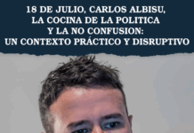 18 DE JULIO, CARLOS ALBISU, LA COCINA DE LA POLITICA Y LA NO CONFUSION: UN CONTEXTO PRÁCTICO Y DISRUPTIVO Dr. Pablo Sosa