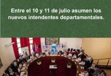 Entre el 10 y 11 de julio asumen los nuevos intendentes departamentales.