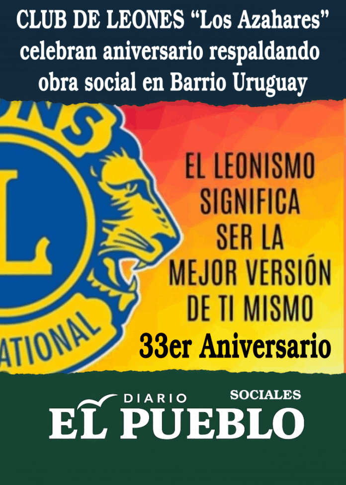 “Los Azahares” celebran aniversario respaldando obra social en Barrio Uruguay