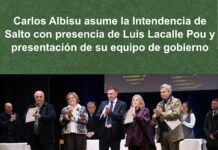 Carlos Albisu asume con presencia de Luis Lacalle Pou y presentación de su equipo de gobierno