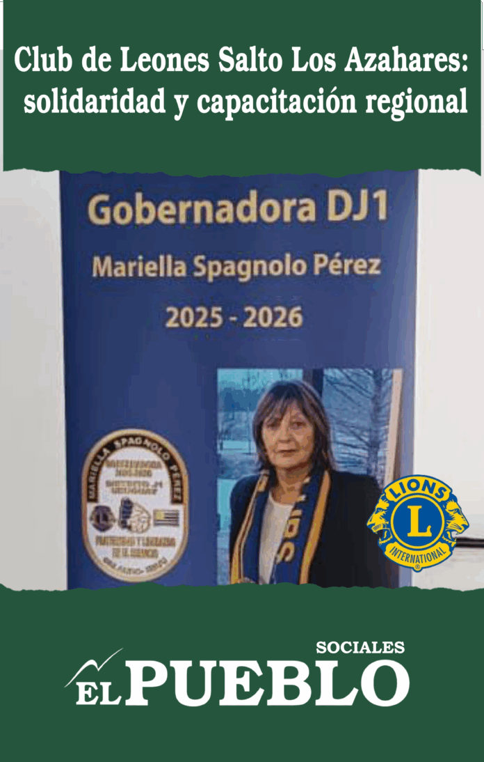 Gobernadora distrital de Leones impulsó jornadas solidarias y de formación en Salto