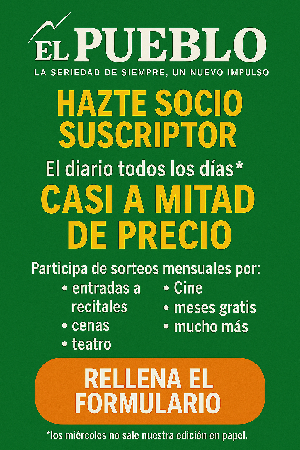 Conviertase en Socio Suscriptor  y participe de increíbles sorteos TODOS los meses