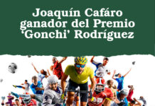 Joaquín Cafáro ganador del Premio ‘Gonchi’ Rodríguez