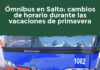Ómnibus en Salto: cambios de horario durante las vacaciones de primavera