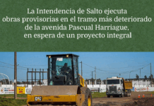 Gobierno de Salto mejora la avenida Pascual Harriague en zona del Autódromo