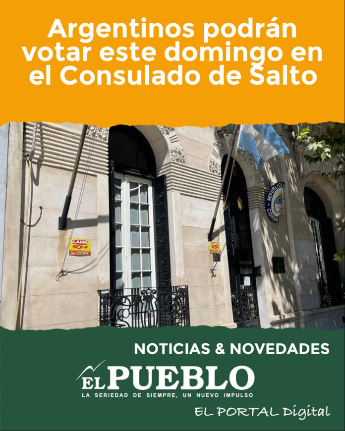 Fachada del Consulado Argentino en la ciudad de Salto, Frente a la Plaza Artigas