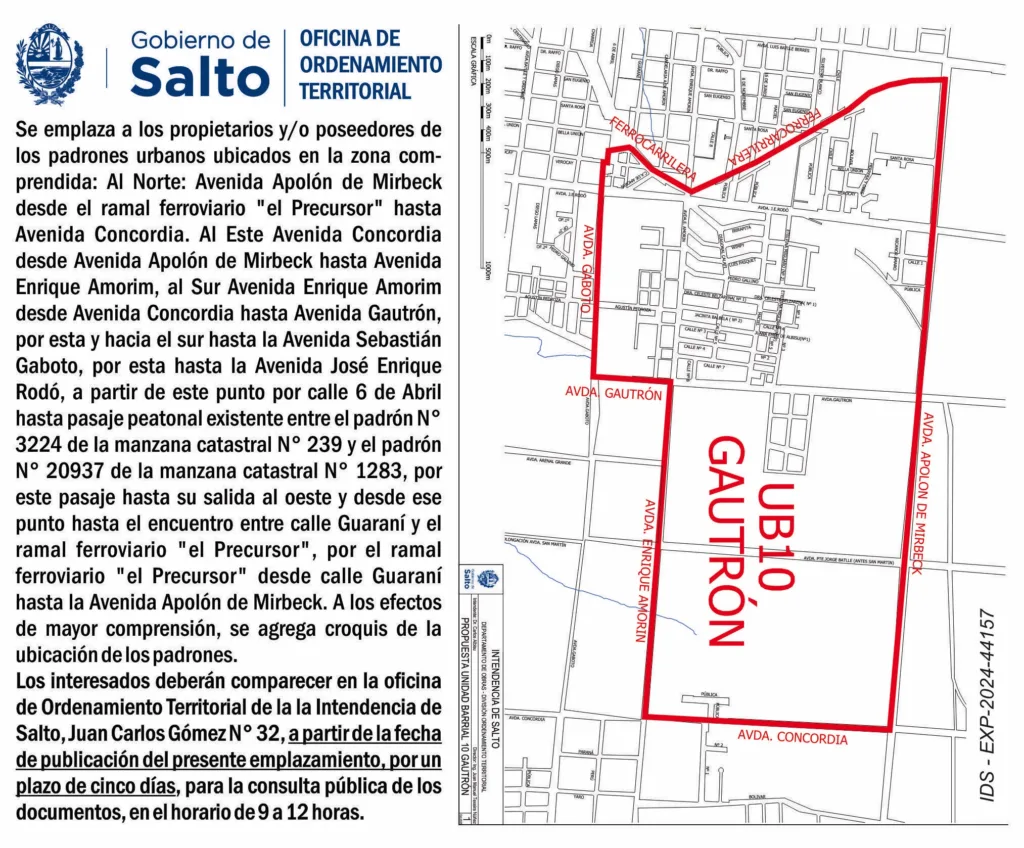 AVISO EMPLAZAMIENTO - EXPEDIENTE 2024-44157