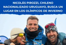 Nicolás Pirozzi, chileno nacionalizado uruguayo, busca un lugar en los olímpicos de invierno.