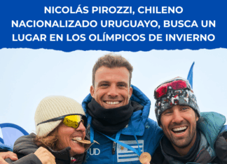 Nicolás Pirozzi, chileno nacionalizado uruguayo, busca un lugar en los olímpicos de invierno.