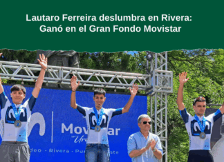 Lautaro Ferreira deslumbra en Rivera: Ganó en el Gran Fondo Movistar