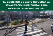 El Gobierno de Salto refuerza la señalización horizontal para mejorar la seguridad vial