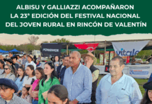 Albisu y Galliazzi acompañaron la 23ª edición del Festival Nacional del Joven Rural en Rincón de Valentín