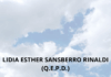 LIDIA ESTHER SANSBERRO RINALDI (Q.E.P.D.)