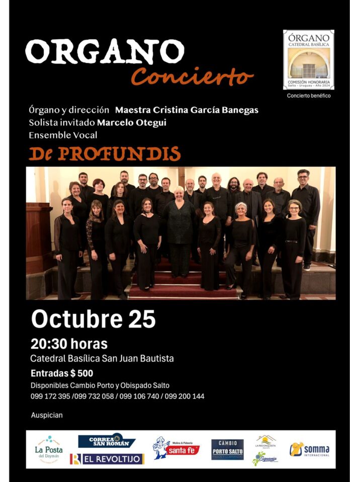 🎵 “De Profundis”: concierto de órgano en la Catedral de Salto