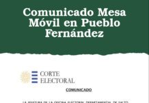 Comunicado Mesa Móvil en Pueblo Fernández
