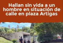 Hallan sin vida a un hombre en situación de calle en plaza Artigas