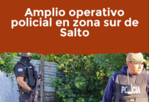 Actualizado: Amplio operativo policial en zona sur de Salto