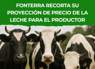 FONTERRA recorta su proyección de precio de la leche para el productor