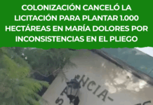 INC cancela licitación de 1.000 hectáreas en María Dolores por errores críticos en el pliego
