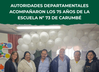 Autoridades departamentales celebraron los 75 años de la Escuela Nº 73 de Carumbé