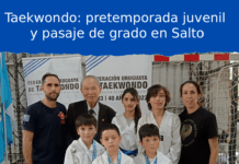 Taekwondo: pretemporada juvenil y pasaje de grado en Salto