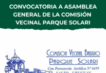Convocatoria a Asamblea General de la Comisión Vecinal Parque Solari