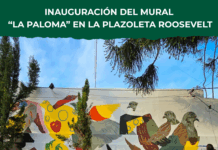 Inauguraron el mural “La Paloma” en la plazoleta Roosevelt, un símbolo de libertad y hermandad cultural