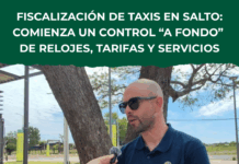 Fiscalización de taxis en Salto: comienza un control “a fondo” de relojes, tarifas y servicios