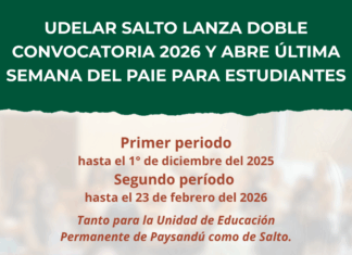Udelar Salto lanza doble convocatoria 2026 y abre última semana del PAIE para estudiantes