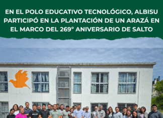 Albisu acompañó la plantación de un arazá en el Polo Tecnológico por el 269º aniversario de Salto