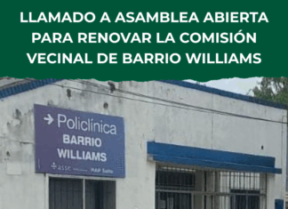 Asamblea en Barrio Williams para renovar la comisión vecinal este 26 de noviembre