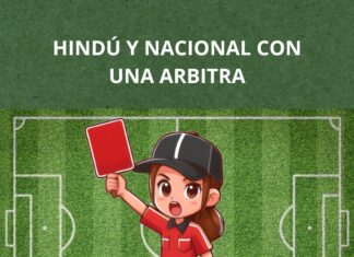 HINDÚ Y NACIONAL CON UNA ARBITRA