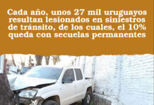 Cada año, unos 27 mil uruguayos resultan lesionados en siniestros de tránsito, de los cuales, el 10% queda con secuelas permanentes