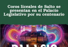 Coros liceales de Salto se presentan en el Palacio Legislativo por su centenario