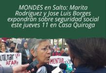 MONDES en Salto: Marita Rodríguez y Jose Luis Borges expondrán sobre seguridad social este jueves 11 en Casa Quiroga