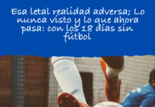 Esa letal realidad adversa; Lo nunca visto y lo que ahora pasa: con los 18 días sin fútbol