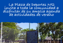 La Plaza de Deportes Nº2 invita a toda la comunidad a disfrutar de su amplia agenda de actividades de verano
