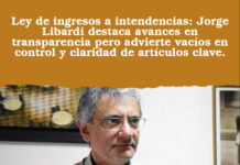 Ingreso a las intendencias: Libardi valora avances, pero advierte vacíos en control y redacción