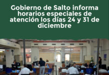 Gobierno de Salto informa horarios especiales de atención los días 24 y 31 de diciembre