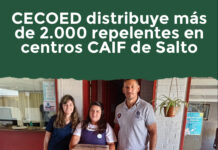 CECOED distribuye más de 2.000 repelentes en centros CAIF de Salto