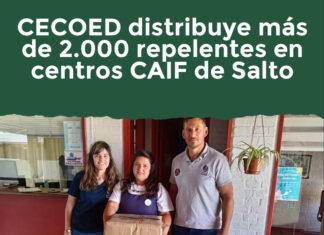 CECOED distribuye más de 2.000 repelentes en centros CAIF de Salto