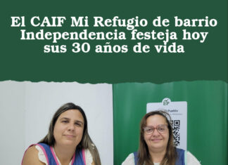 El CAIF Mi Refugio de barrio Independencia festeja hoy sus 30 años de vida