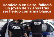 Homicidio en Salto: falleció un joven de 22 años tras ser herido con arma blanca