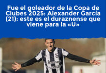 Fue el goleador de la Copa de Clubes 2025: Alexander García (21): este es el duraznense que viene para la «U»